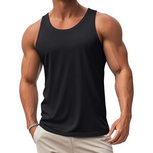 Mens Workout Tank Tops Muscle Athletic Gym Cotton Undershirt